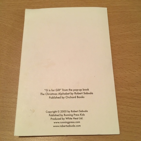 2005 Sabuda Pop Up Christmas Card G is for Gift Cat Robert by Orchard Books - Picture 4 of 5